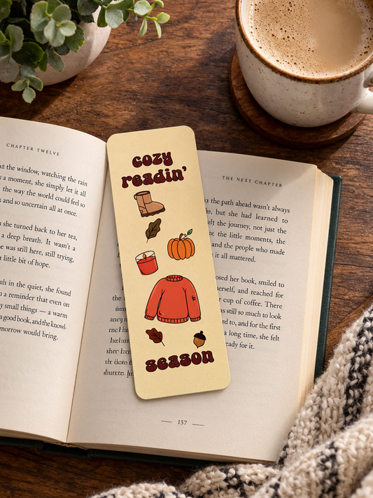 Cozy Reading Season Matte Bookmark