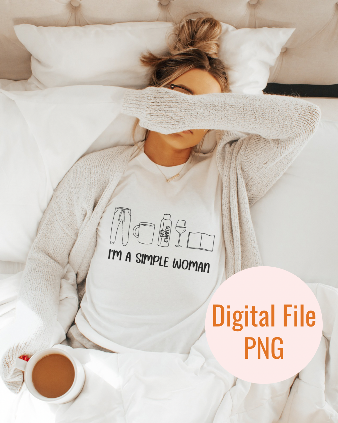 Simple Woman Png Digital Funny Cute Minimlaist Design for Dtf and Uvdtf for T-Shirts, Cups and Mugs| Woman Themed Png| Mom Life Sublimation