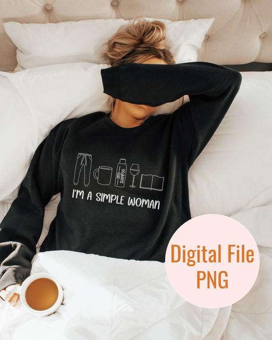 Simple Woman Png Digital Funny Cute Minimlaist Design for Dtf and Uvdtf for T-Shirts, Cups and Mugs| Woman Themed Png| Mom Life Sublimation