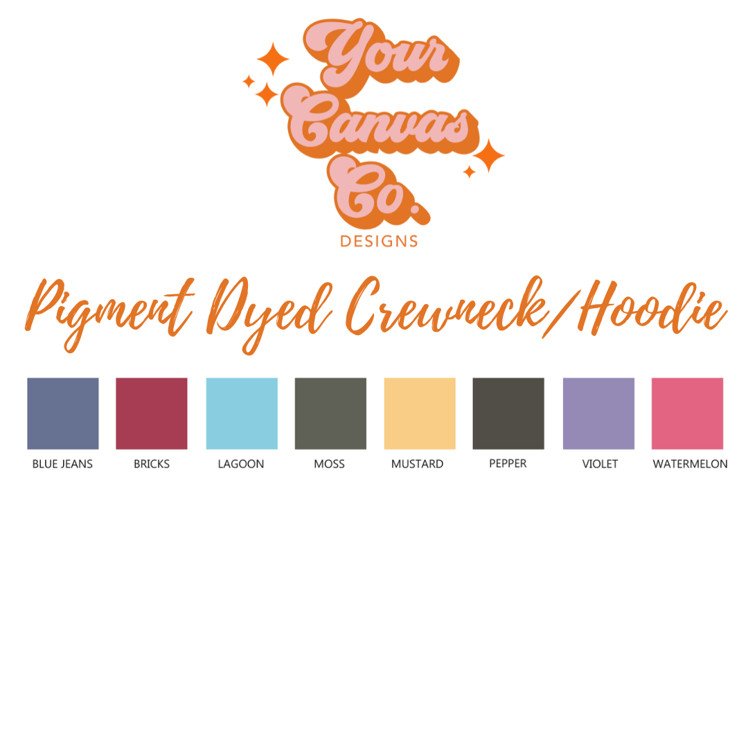 Pigment Dyed Custom Adult Hoodie
